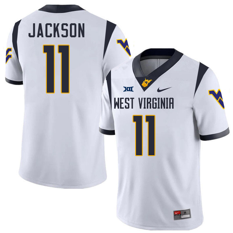 T.J. Jackson WVU Jersey,West Virginia Mountaineers #11 T.J. Jackson Jersey Youth College-White